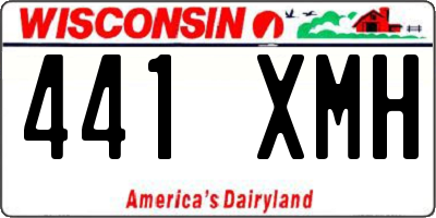 WI license plate 441XMH