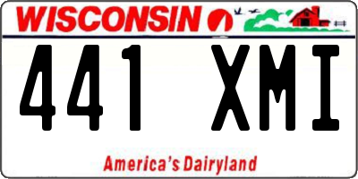 WI license plate 441XMI