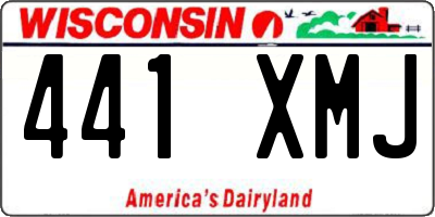 WI license plate 441XMJ
