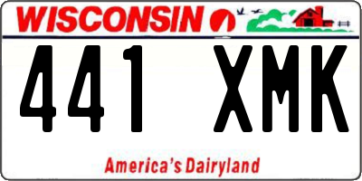 WI license plate 441XMK