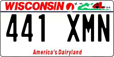 WI license plate 441XMN