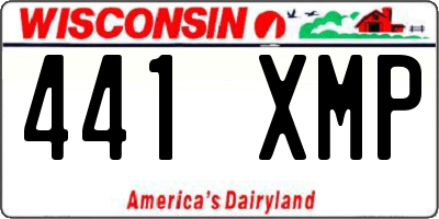 WI license plate 441XMP