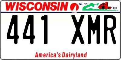 WI license plate 441XMR