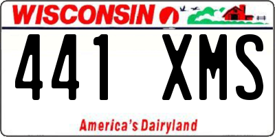 WI license plate 441XMS