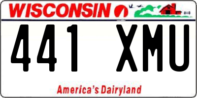 WI license plate 441XMU