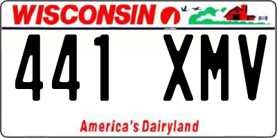 WI license plate 441XMV