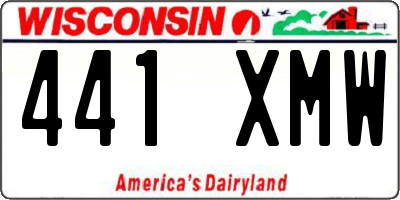 WI license plate 441XMW