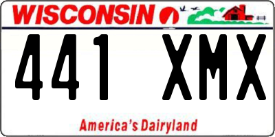 WI license plate 441XMX