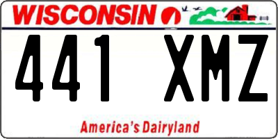 WI license plate 441XMZ