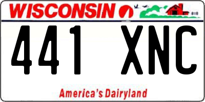 WI license plate 441XNC