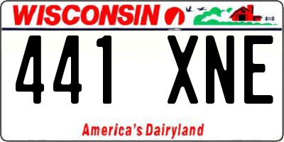WI license plate 441XNE