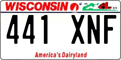 WI license plate 441XNF