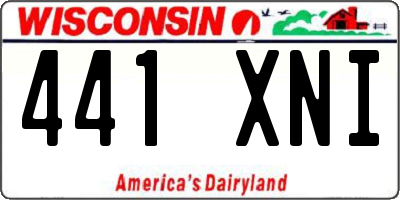WI license plate 441XNI