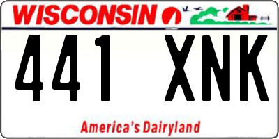 WI license plate 441XNK
