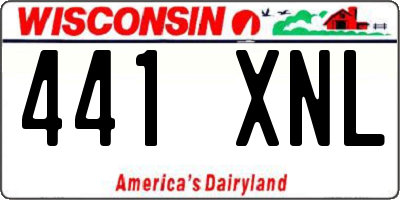 WI license plate 441XNL