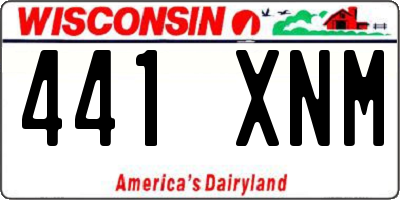 WI license plate 441XNM