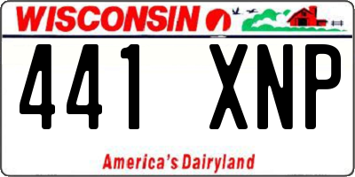 WI license plate 441XNP