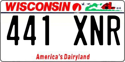 WI license plate 441XNR