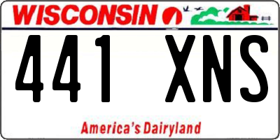 WI license plate 441XNS