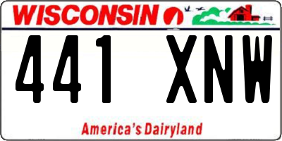 WI license plate 441XNW