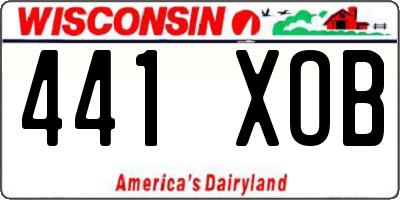 WI license plate 441XOB