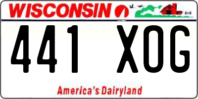 WI license plate 441XOG