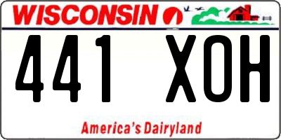 WI license plate 441XOH