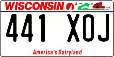 WI license plate 441XOJ