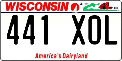 WI license plate 441XOL
