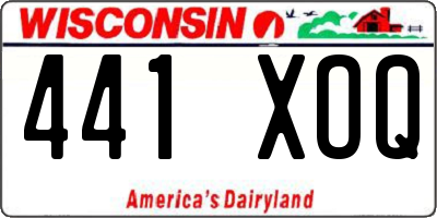 WI license plate 441XOQ