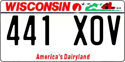 WI license plate 441XOV