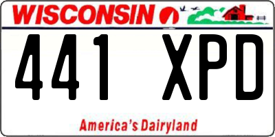 WI license plate 441XPD