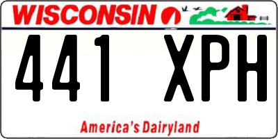 WI license plate 441XPH