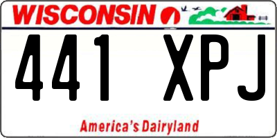 WI license plate 441XPJ
