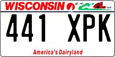 WI license plate 441XPK