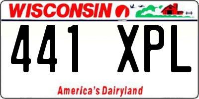WI license plate 441XPL