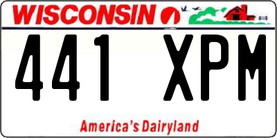 WI license plate 441XPM