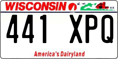 WI license plate 441XPQ
