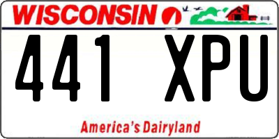 WI license plate 441XPU