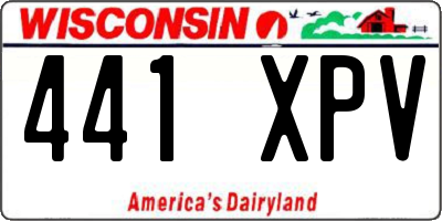 WI license plate 441XPV