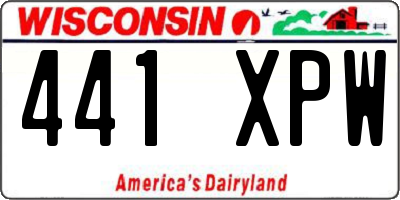 WI license plate 441XPW