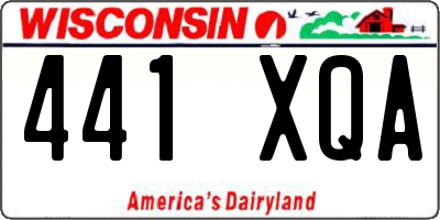 WI license plate 441XQA