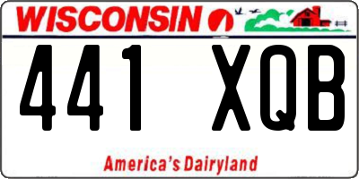 WI license plate 441XQB