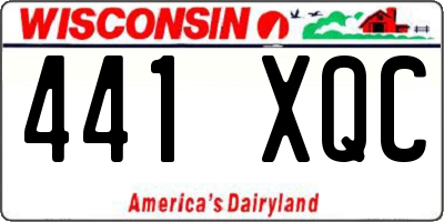 WI license plate 441XQC