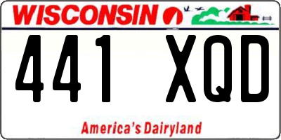 WI license plate 441XQD