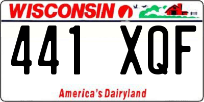 WI license plate 441XQF