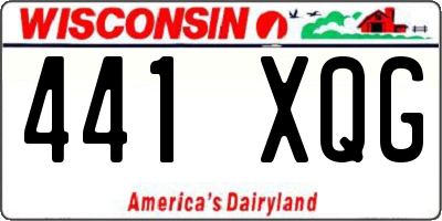 WI license plate 441XQG