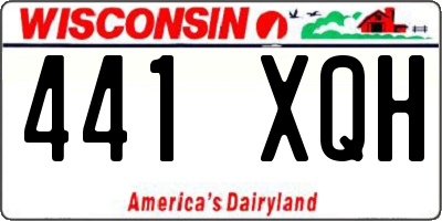 WI license plate 441XQH