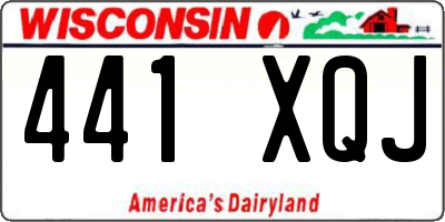 WI license plate 441XQJ