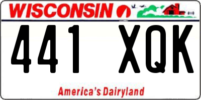 WI license plate 441XQK